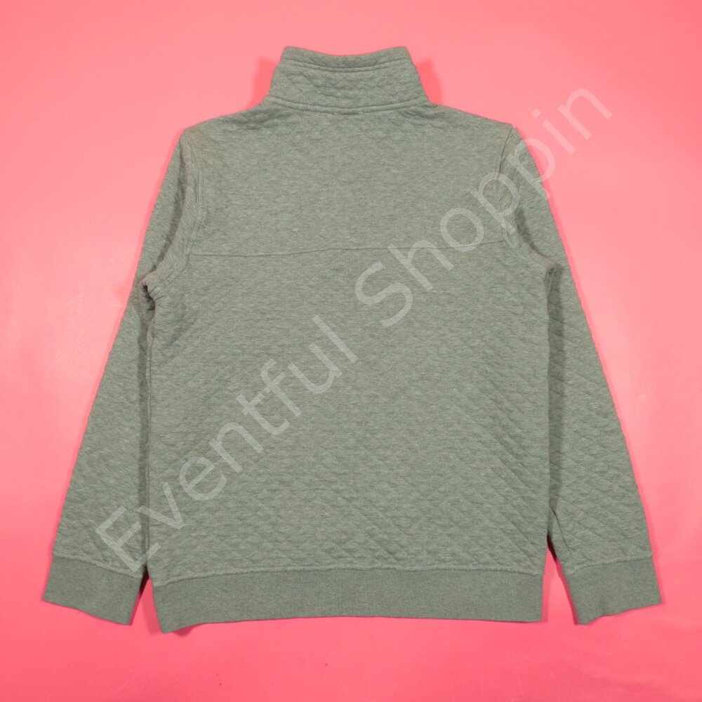Patagonia Pullover Mens M Gray Snap T Sweater Quilt Retro Cotton Feather - Picture 3 of 7